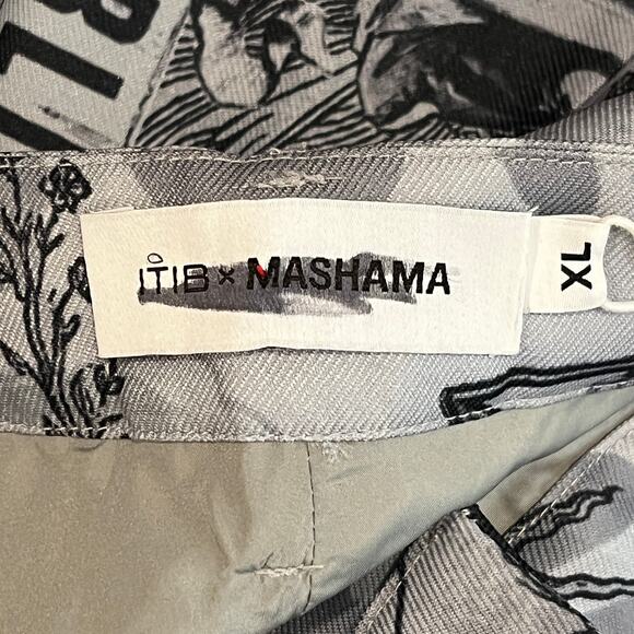 Masha Ma x ITIB Paris Shorts Skort XL NWT Gray Black - Picture 4 of 6